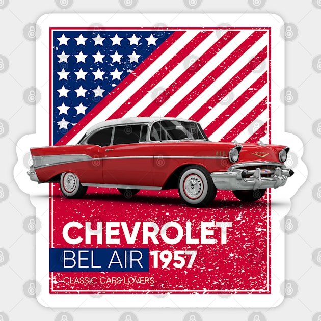 Classic Car Bel Air 1957 Sticker by cecatto1994